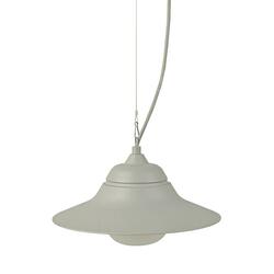 ACA Lighting šedé venkovní závěsné svítidlo JULIE 1XE27 IP44 s opálovým sklem JULIE1PG