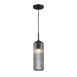 ACA Lighting závěsné svítidlo FAME černé sklo a kov IP20 1xE27 LT19P1BK