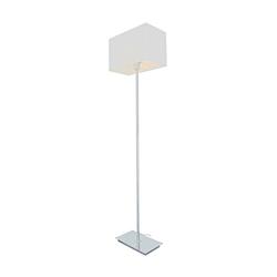 ACA Lighting stojací lampa chrom kov 1XE27 bílý kabel hranatá základna H123cm bez stínítka MIX&MATCH MF15018CHW