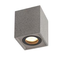 ACA Lighting stropní svítidlo 1XGU10 černý beton 8,5X8,5XH10CM MONTE MK131S10B