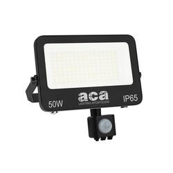 ACA Lighting LED SMD černý reflektor s pohybovým čidlem  50W 3CCT 5000lm 185-260V Ra80 IP66 N50CCTS