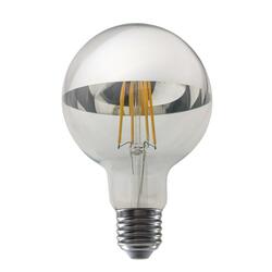 ACA Lighting LED FILAMENT E27 DIM G95 stříbrná 8W 2700K 230V 900lm RA80 PALA958WWDIMS