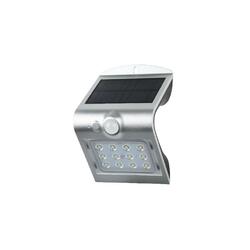ACA Lighting SMART solární svítidlo se senzorem SMD LED nástěnné stříbrná 2W 220Lm 4000K IP65 90d PAPILLON2S