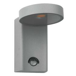 ACA Lighting venkovní nástěnné svítidlo s čidlem POREA 10W 650Lm LED 3000K 230V IP54 šedá POREA1030S