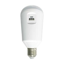 ACA Lighting SMART solární nabíjecí LED A70 E27 7W 6500K 120st 650lm Ra80 SMARTSOL