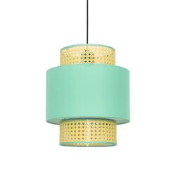 ACA Lighting závěsné svítidlo 1XE27 NISYROS textil+ratan D30XH150CM TF20831PG