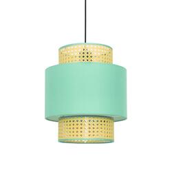 ACA Lighting závěsné svítidlo 1XE27 NISYROS textil+ratan D30XH150CM TF20831PG