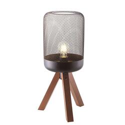 ACA Lighting stolní lampa 1XE27 dřevo + černý kov D26XH52CM PAROT TF501T52BK