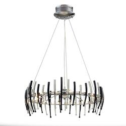 ACA Lighting závěsné svítidlo 12L čirá + černá W179112
