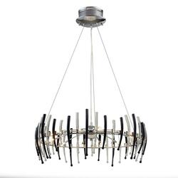 ACA Lighting závěsné svítidlo 12L čirá + černá W179112