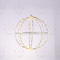 ACA Lighting Vánoční LED venkovní koule 240 led 40cm teplá bílá X0624014226