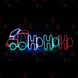 ACA Lighting Vánoční LED vlak HO HO HO flash IP44 X082043216