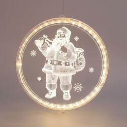 ACA Lighting 3D akryl santa, 24 WW LED IP20 21X21.6CM, USB napájecí kabel X08241258