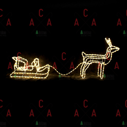 ACA Lighting Vánoční LED venkovní sob se sáněmi X083121214