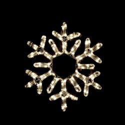 ACA Lighting Vánoční venkovní dekorace vločka, 96 LED 4m hadice, teplá bílá, IP65, 38cm, 1.5m napájecí kabel X089612111N