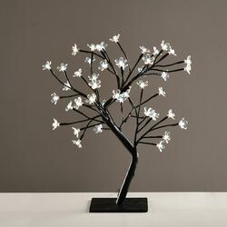 ACA Lighting stromek se silikonovými květy 36 LED 220-240V, studená bílá, IP20, 45cm, 3m černý kabel X1036241