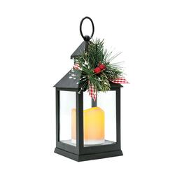 ACA Lighting plastová lucerna se svíčkou 1 LED na baterie 3xAAA teplá bílá IP20 10.5x10.5x24cm XLANAWW243A