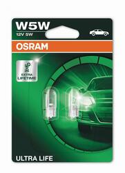 OSRAM W5W 12V W2,1x9,5d 5W ULTRA LIFE 2ks blistr 2825ULT-02B