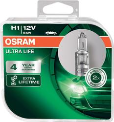 OSRAM H1 64150ULT-HCB ULTRA LIFE, 55W, 12V, P14.5s duobox