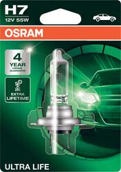 OSRAM H7 12V 55W PX26d ULTRA LIFE 4 roky záruka 1ks blistr 64210ULT-01B