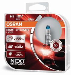 OSRAM H1 Night breaker LASER +150% 64150NL-HCB 55W 12V duobox