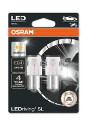 OSRAM LED P21W 7506DYP-02B AMBER 12V 2W BA15s 