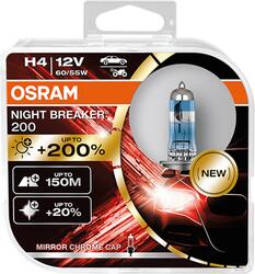 OSRAM H4 12V NIGHT BREAKER 200 +200% více světla 2ks 64193NB200-HCB