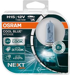 OSRAM H15 12V 15/55W PGJ23t-1 Cool Blue INTENSE NextGeneration 3700K +100% 2ks 64176CBN-HCB