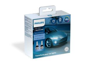 Philips H8/H11/H16 12V/24V 24W PGJ19 Ultinon Essential LED lampa 6500K gen2 2ks 11366UE2X2