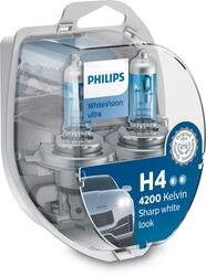 Philips H4 WhiteVision ultra 12342WVUSM 12V (+ 2x W5W)