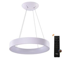 AZzardo Solvent R SMART závěsné svítidlo LED 64W 3017lm 3000-6000K 80cm kulaté IP20, bílé + ovladač