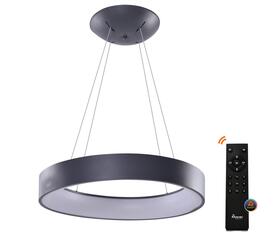 AZzardo Solvent R SMART závěsné svítidlo LED 64W 3017lm 3000-6000K 80cm kulaté IP20, šedé + ovladač