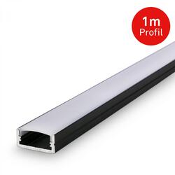 BRILONER Pimp Your Stripe hliníkový profil  1m, vč. difuzoru, samolepící, černá 2149015