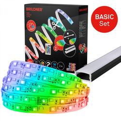 BRILONER Pimp Your Stripe startovací sada LED pásek 2m, IP44 venkovní, RGB+W, dálkový ovladač 2166192