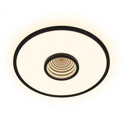 BRILONER Toro LED stropní svítidlo, tunelový efekt, přímé a nepřímé osvětlení, černá, 42cm kruhové 3847015