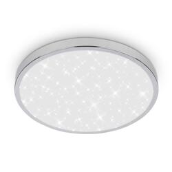 BRILONER Tak stropní svítidlo pr.24 cm - 12W, 1300lm, LED, hvězdné nebe, IP44, chrom 3933018
