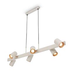 BRILONER Era závěsné svítidlo - nastavitelné, GU10 patice, 6-ramenné, světlešedá/kávová 4058064