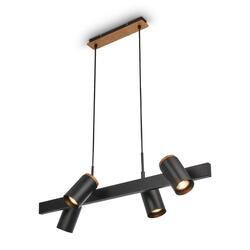 BRILONER Duta závěsné svítidlo - nastavitelné, GU10 patice, 4-ramenné, černá 4059045