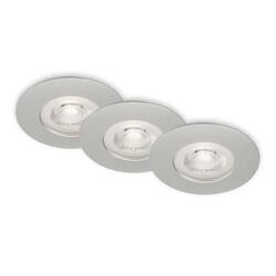 BRILONER LED vestavná svítidla, pr.9 cm, 3x LED, 4,9 W, 480 lm, matný chrom BRI 7036-034