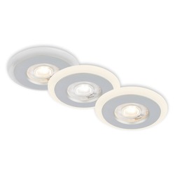 BRILONER LED vestavná svítidla sada, pr.8,4 cm, 3x LED, 5 W, 460 lm, matný chrom IP44 BRI 7039-034