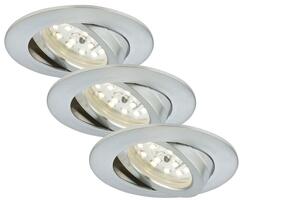 BRILONER 3ks sada LED vestavné svítidlo, pr. 8,2 cm, 5 W, hliník BRI 7209-039