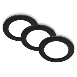 BRILONER Jeft vestavná svítidla 12mm 3ks sada - 230V, 6W, 660lm, LED, neutrální bílá, černá 7993035