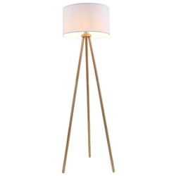 BRILONER Textilní stojací svítidlo pr. 45,5 cm 1x E27 60W bílé BRILO 1379-016