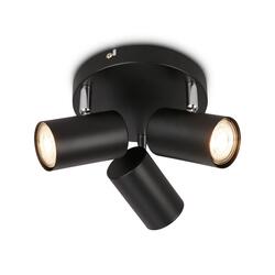 BRILONER Supo stropní bodové svítidlo - GU10 patice, max. 9W, nastavitelné, 3-ramenné, černá 2365035