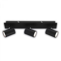 BRILONER Isil A LED stropní bodové svítidlo, energetická třída A, 3-ramenné, 50.000h životnost, nastavitelné, černé 2840035