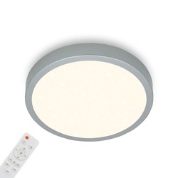 BRILONER CCT LED přisazené svítidlo pr. 38 cm, 22 W, 2900 lm, stříbrná BRILO 3704-014