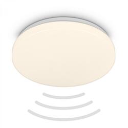 BRILONER Walk LED stropní svítidlo IP54, 3m dosah čidla, pohybové čidlo bílé 3827016