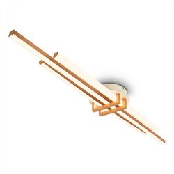 BRILONER Tinka stropní svítidlo 98x16 cm - 30W, 3000lm, LED, teplá bílá, kávová 3951034