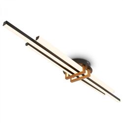 BRILONER Tinka stropní svítidlo 98x16 cm - 30W, 3000lm, LED, teplá bílá, černá 3951035