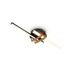BRILONER Tinka stropní svítidlo 78x16 cm - 18W, 2000lm, LED, teplá bílá, černá / dřevo 3953025